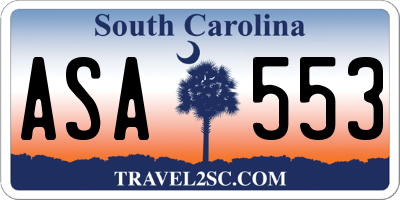 SC license plate ASA553