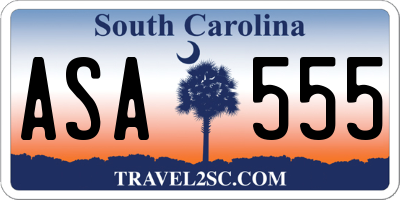 SC license plate ASA555