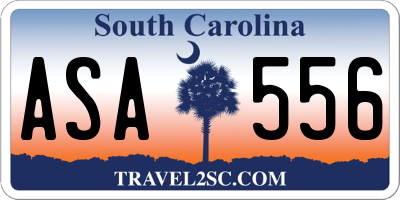 SC license plate ASA556