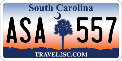 SC license plate ASA557