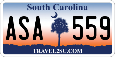 SC license plate ASA559