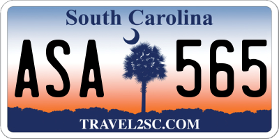 SC license plate ASA565