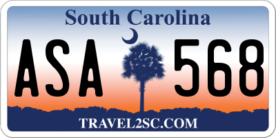 SC license plate ASA568