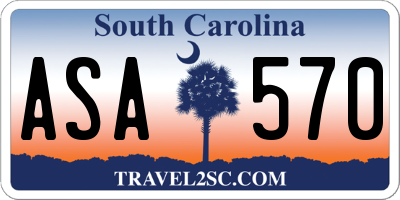 SC license plate ASA570