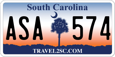 SC license plate ASA574