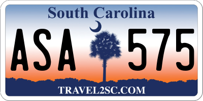 SC license plate ASA575