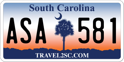 SC license plate ASA581