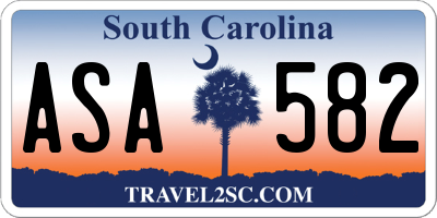 SC license plate ASA582