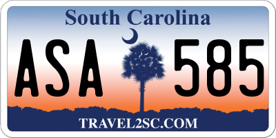 SC license plate ASA585