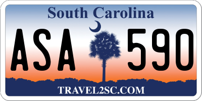 SC license plate ASA590