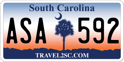 SC license plate ASA592