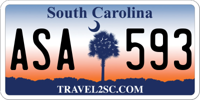 SC license plate ASA593