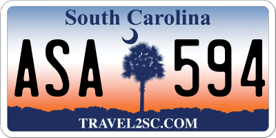 SC license plate ASA594
