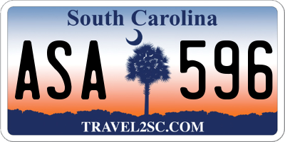 SC license plate ASA596
