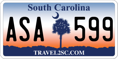 SC license plate ASA599
