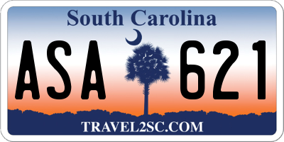 SC license plate ASA621