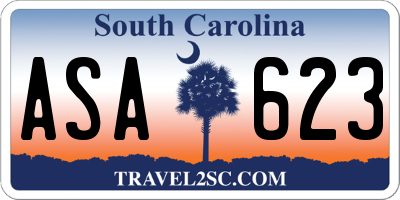 SC license plate ASA623