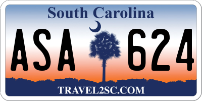 SC license plate ASA624
