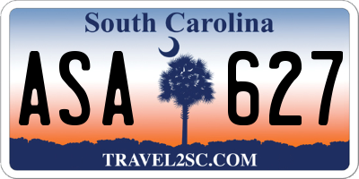 SC license plate ASA627