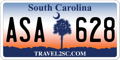SC license plate ASA628