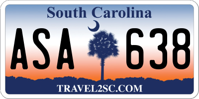 SC license plate ASA638