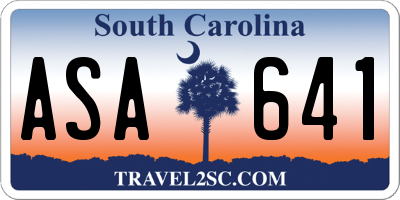 SC license plate ASA641