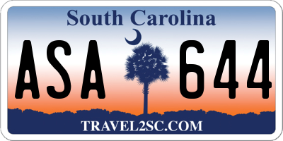 SC license plate ASA644