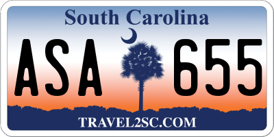 SC license plate ASA655