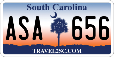 SC license plate ASA656