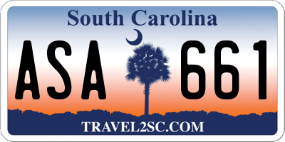 SC license plate ASA661