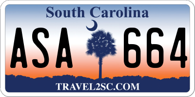 SC license plate ASA664