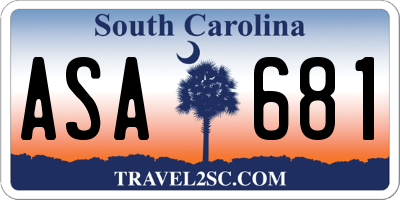 SC license plate ASA681