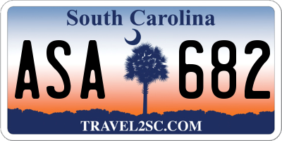 SC license plate ASA682