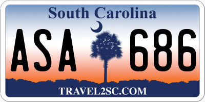 SC license plate ASA686