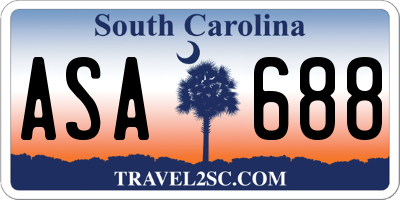 SC license plate ASA688