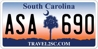 SC license plate ASA690