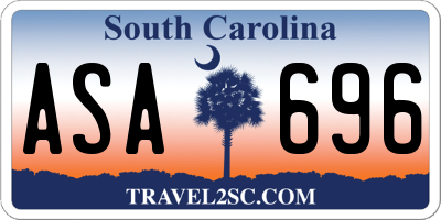 SC license plate ASA696
