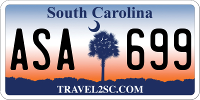 SC license plate ASA699