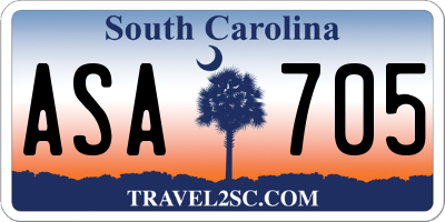 SC license plate ASA705