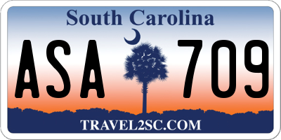 SC license plate ASA709