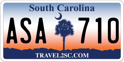 SC license plate ASA710