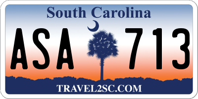 SC license plate ASA713