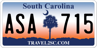 SC license plate ASA715