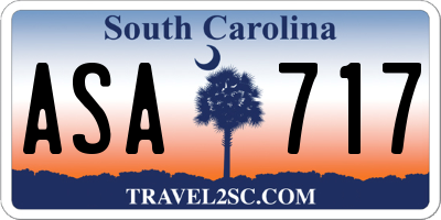 SC license plate ASA717