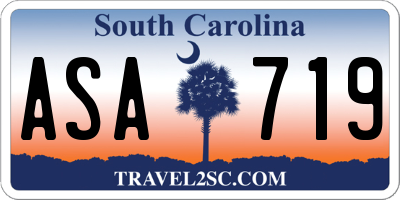 SC license plate ASA719
