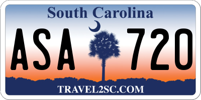 SC license plate ASA720