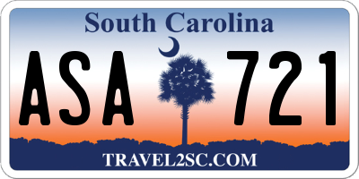 SC license plate ASA721