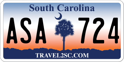 SC license plate ASA724