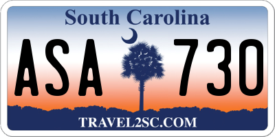 SC license plate ASA730