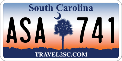 SC license plate ASA741